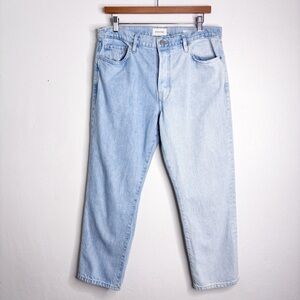 Frame Le Souch Crop Two Tone Button Fly Jeans Size 29